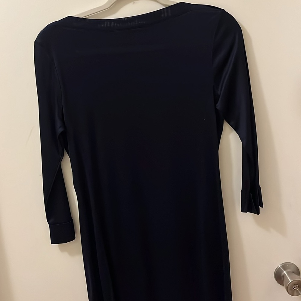 Brooks Brothers Dark Blue Dress with Gold Accents - Picture 4 of 4